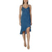 Desigual Blue V-Neck Strappy Dress for Women in blue denim fabric