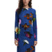 Blue floral long-sleeved dress from Desigual Women’s Long Blue Print Dress collection