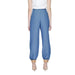 Blue wide-leg trousers with elasticated cuffs - Alviero Martini Prima Classe Women Trousers