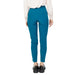 Bright blue skinny pants worn by a person, featured in Hanny Deep Women Trousers