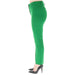 Bright green skinny pants with black high heels from Sol Wears Women Trousers collection