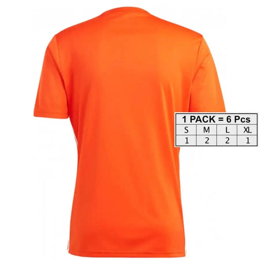 Bright orange short-sleeved t-shirt with size chart Adidas Men T-Shirt