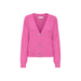 Bright pink cardigan sweater with three buttons from Only Women Cardigan collection