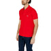 Bright red Emporio Armani polo shirt featuring a small logo on the chest