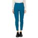 Bright teal high-waisted skinny pants from Hanny Deep Women Trousers collection