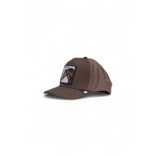 Brown baseball cap with a patch, featuring Goorin Bros Men’s Wool design