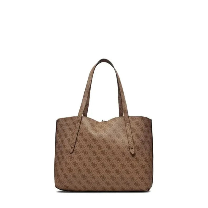 Guess guess women spring summer brown handbag with pattern