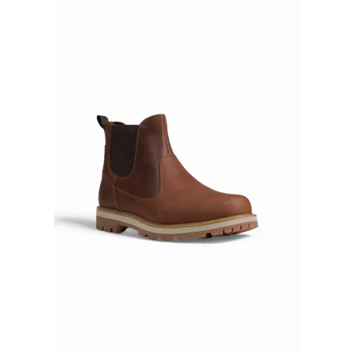 Brown leather Chelsea boot from Timberland Mens collection for stylish footwear options