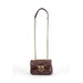 Brown leather handbag with gold chain strap and metal hardware from Pinko Women Bag