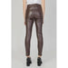 Street One - Brown leather-look skinny pants or leggings worn by a person