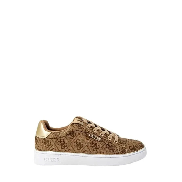 Brown patterned Guess sneaker from the Guess Women’s Beige Sneakers collection