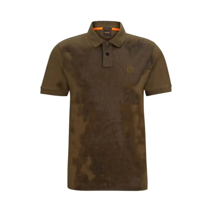 Brown short sleeve polo shirt with collar from Boss Men’s collection