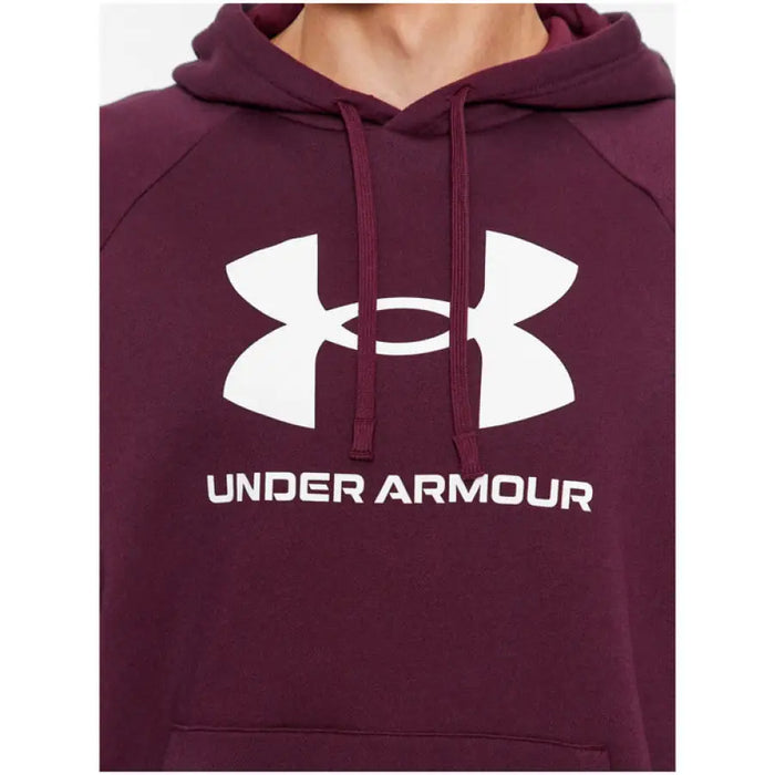 Burgundy Under Armour hoodie with white logo in Men’s Fall and Winter collection