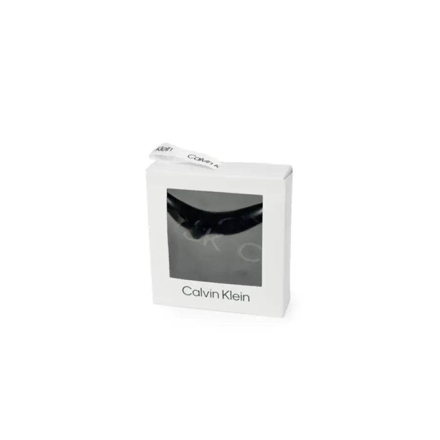 Calvin Klein product packaging box with clear window displaying women’s underwear inside