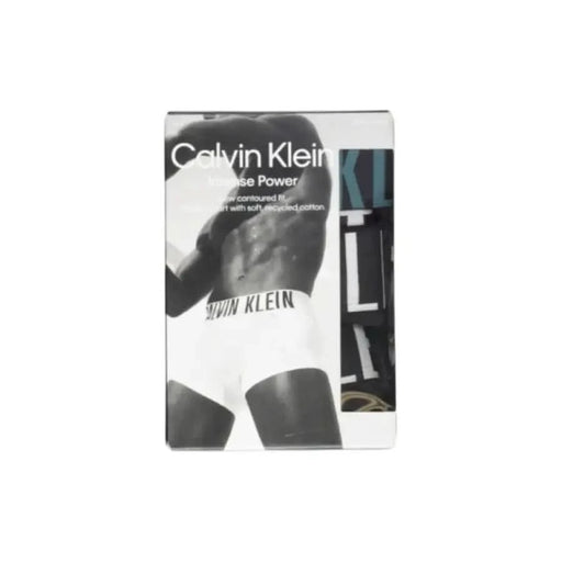 Calvin Klein underwear product packaging in stylish black and white design