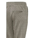 Checkered houndstooth trousers with elastic waistband and back pocket - Ichi Women Trousers