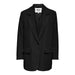 Classic black blazer with notched lapels and single button closure by Only Women