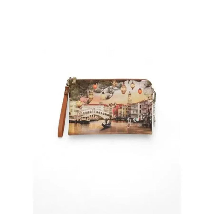 Clutch purse or wristlet with a scenic Venetian canal print from Y Not Women Bag