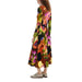 Colorful long-sleeved maxi dress with abstract floral print by Desigual Women Dress