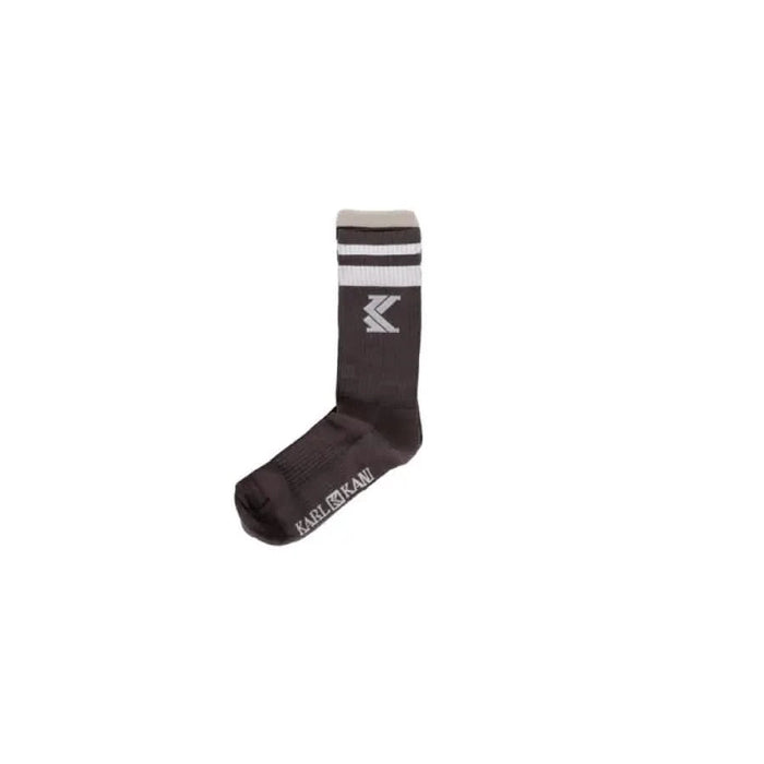 Dark brown athletic sock with white stripes and Karl Kani logo from Karl Kani Men Underwear