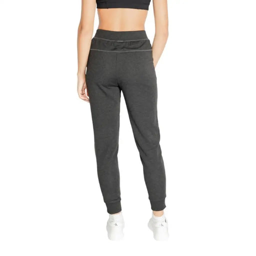 Dark gray tapered jogger pants with elastic waistband from Calvin Klein Sport Women Trousers