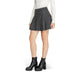 Dark gray pleated mini skirt with black ankle boots from Only Women Skirt collection