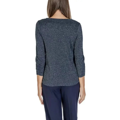 Dark gray heathered three-quarter sleeve top from Street One Women T-Shirt collection