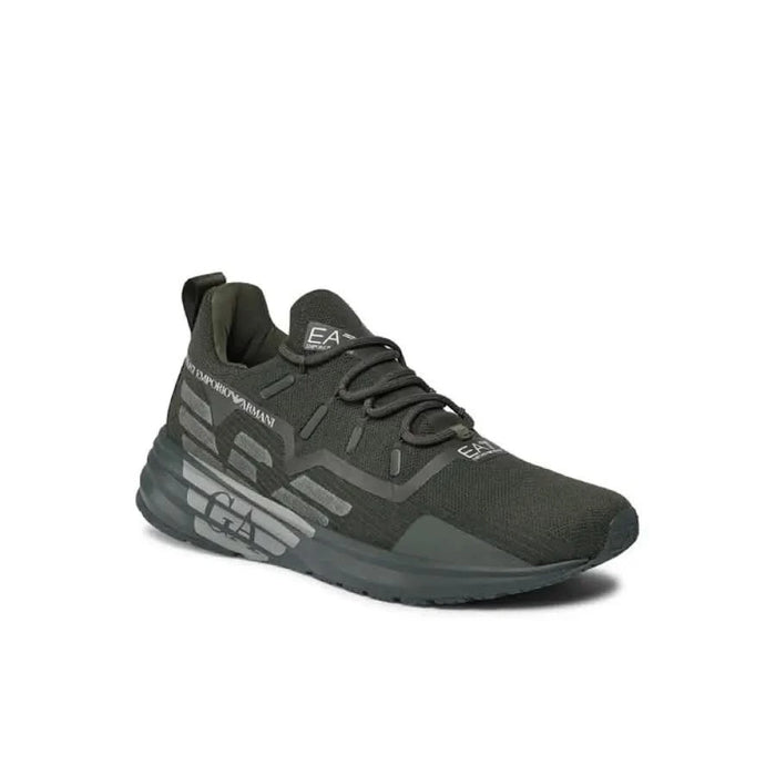 Dark green EA7 athletic sneaker showcased in EA7 Men Sneakers collection