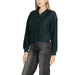 Dark green button-up cardigan sweater with long sleeves from Street One Women Jacket