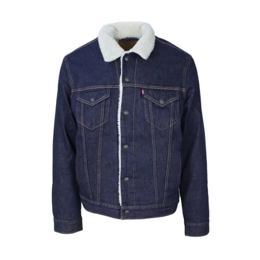 Levi’s Men’s Denim Jacket with Sherpa Collar - Stylish and Warm Outerwear