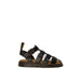 Dr. Martens black leather sandals showcasing urban city style fashion