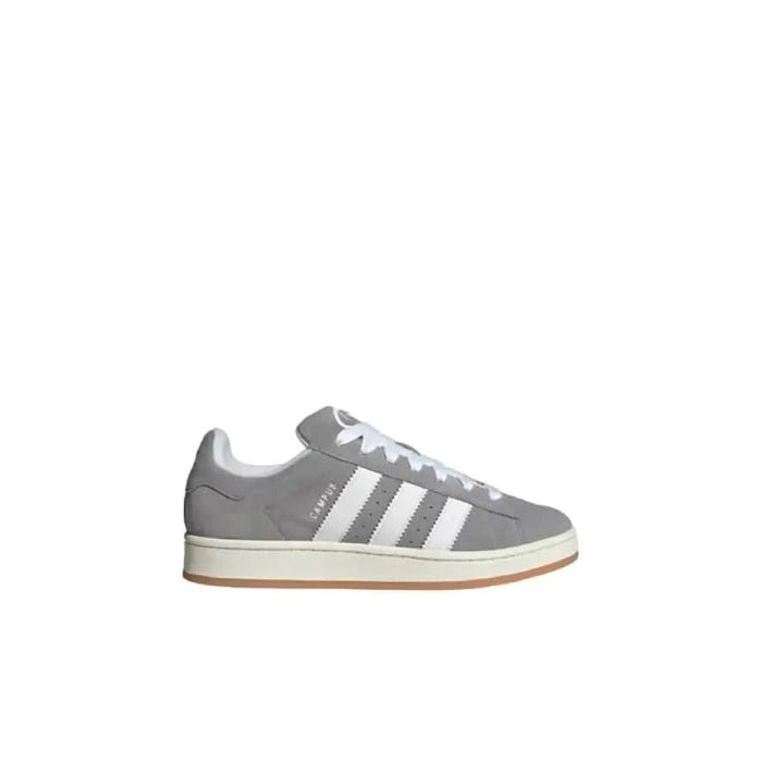 Gray Adidas Campus sneaker in suede and leather for women, stylish and comfortable footwear