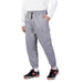 Gray cargo jogger pants with elastic waistband and side pocket by Hydra Clothing Men Trousers