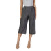 Gray cropped wide-leg dress pants with pleated waist from Vero Moda Women Trousers