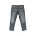 Gray faded denim straight-leg jeans from Gas with zip button closure