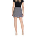 Gray mini skirt with straight cut showcased from the back by Only Women’s Skirt