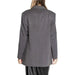 Gray oversized blazer for women, styled elegantly, viewed from the back