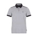 Gray Armani Exchange polo shirt with black collar, trim, and small chest logo