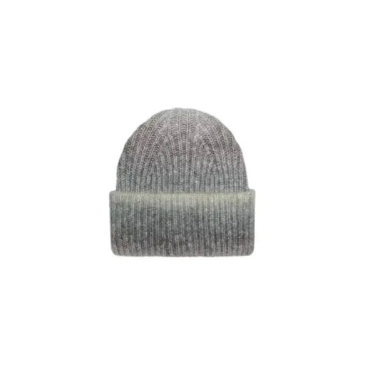 Gray ribbed knit winter beanie hat from Only Women’s collection for stylish warmth