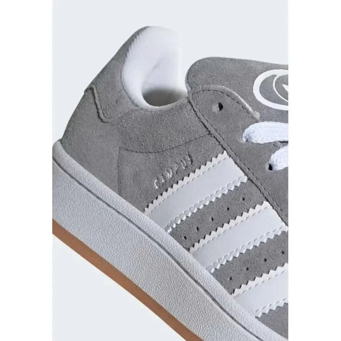 Gray suede Adidas Campus sneaker featured in Adidas Women’s Leather Sneakers with Rubber Soles