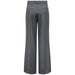 Gray wide-leg flat front dress pants with belt loops - Only Women Trousers