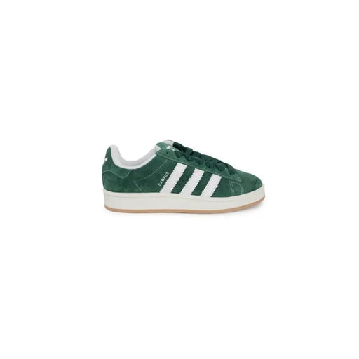 Green Adidas sneaker with white stripes and gum sole featured in Adidas Men Sneakers