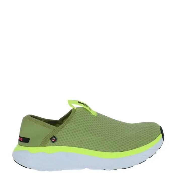 Green Mares Men Sneakers featuring a mesh upper and neon yellow accents