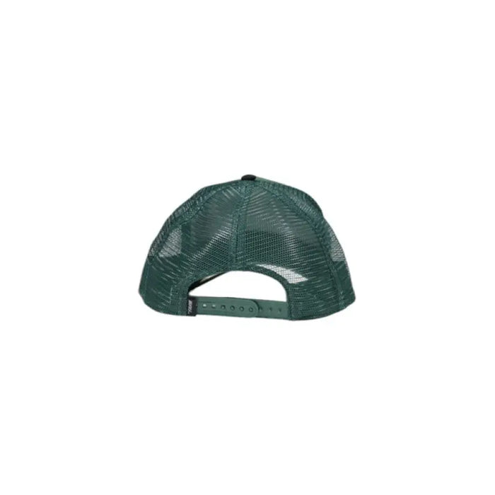 Green mesh-backed trucker cap with adjustable snap closure from Goorin Bros for men