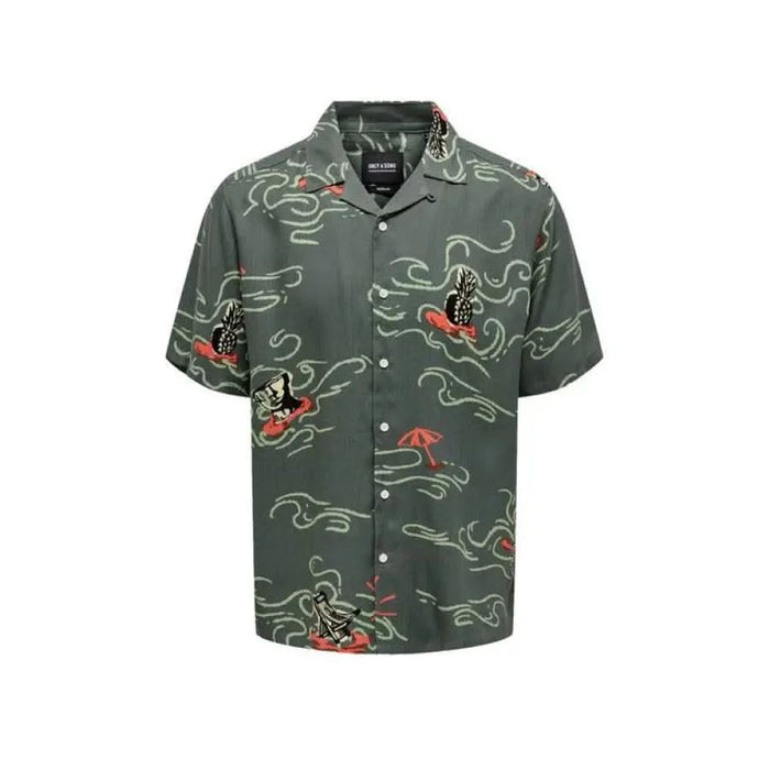 Only & Sons - Men Shirt - green / XS - Clothing Shirts