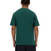 New Balance Men T-Shirt in green worn by a person, rear view, showcasing stylish design