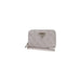 Grey monogrammed Guess wristlet wallet with silver hardware for women in pink polyurethane