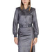 Grey silk bomber jacket with matching belted skirt from Only Women Jacket collection