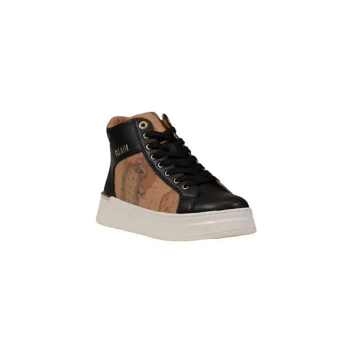 High-top sneaker featuring a map print from Alviero Martini Prima Classe for women