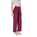 High-waisted burgundy wide-leg trousers with belt detail by Street One